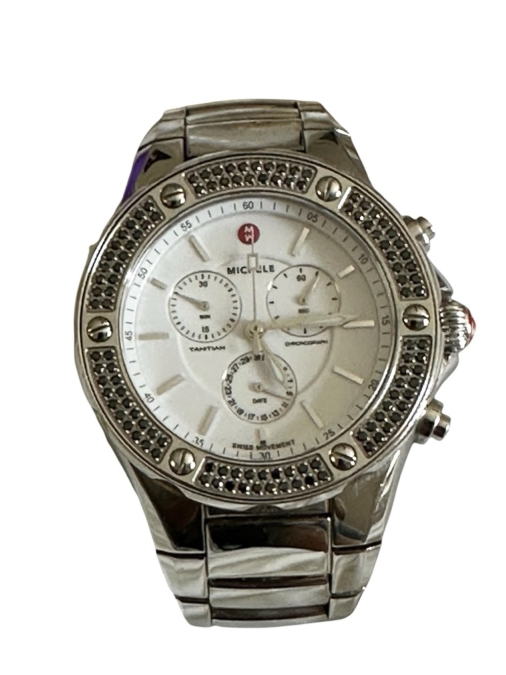 Michele Tahitian black diamond chronograph ladies watch